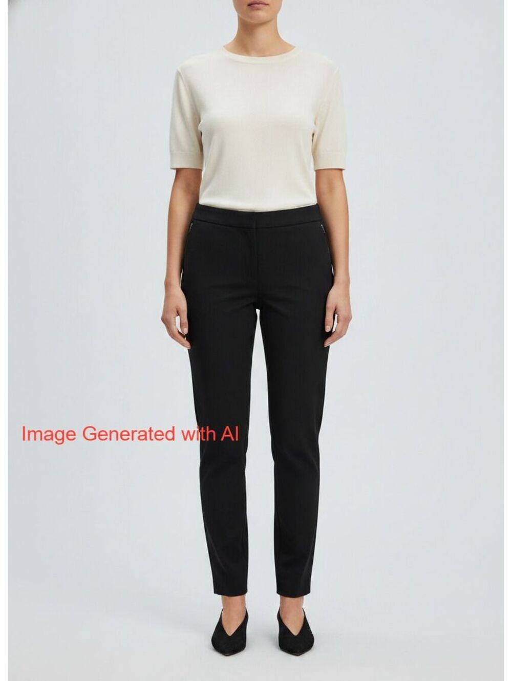 Whistle Black Ankle Pants Side Zip Size 12 EUC